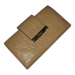 Gucci Tan Leather Wallet Guccisima